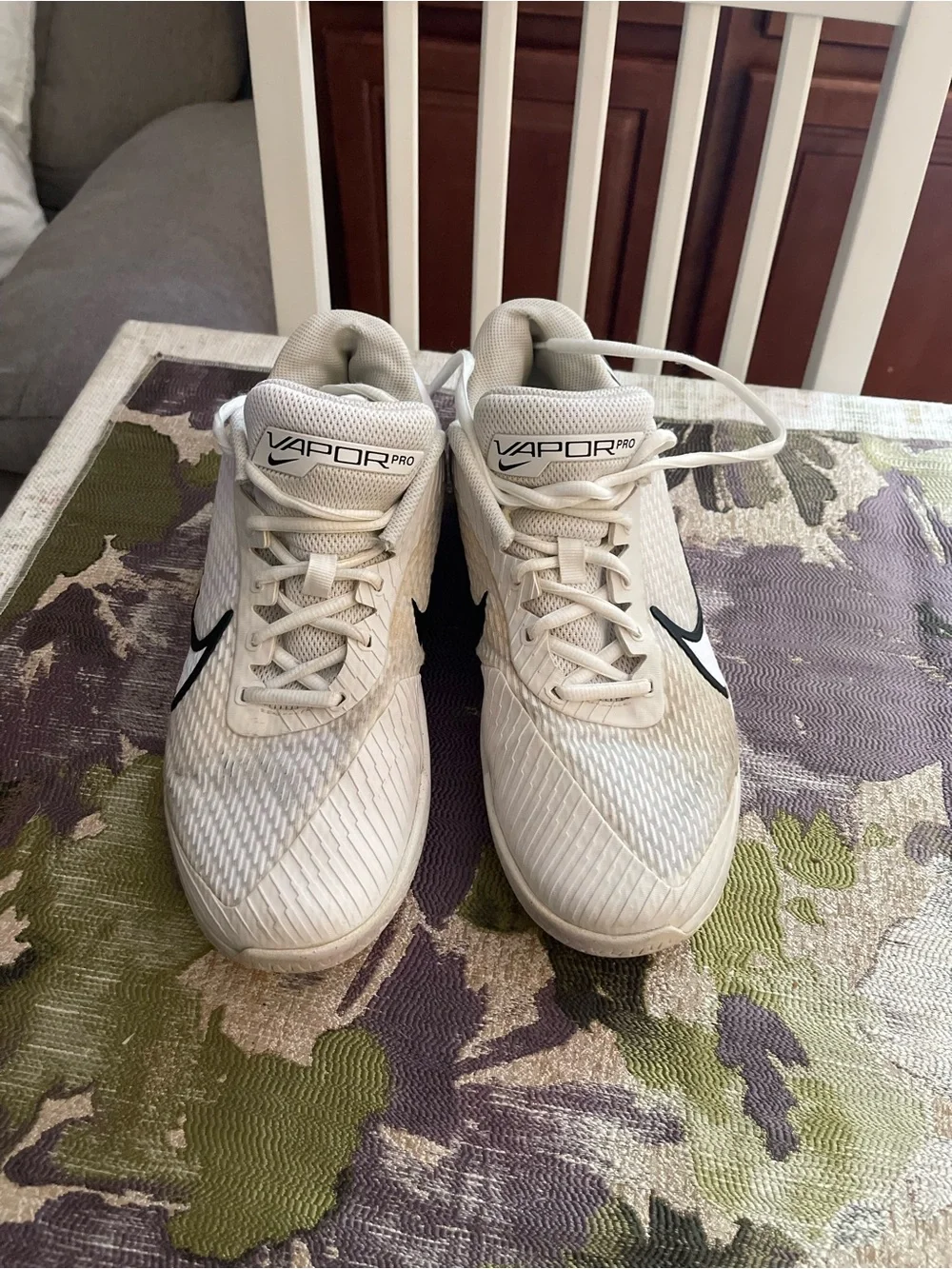 Nike White Sneakers with Black Swoosh